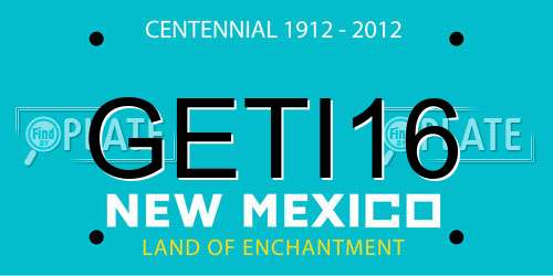 GETI16 New Mexico License Plate