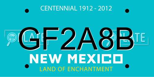 GF2A8B New Mexico License Plate