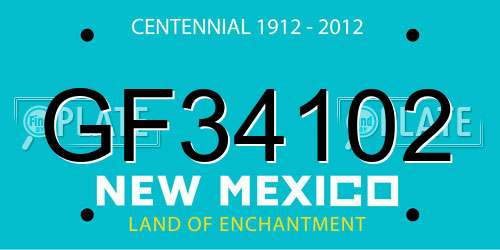 GF34102 New Mexico License Plate