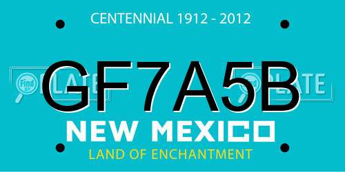 GF7A5B New Mexico License Plate