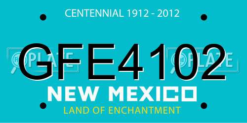GFE4102 New Mexico License Plate