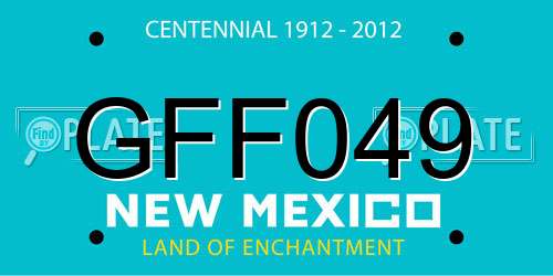 GFF049 New Mexico License Plate