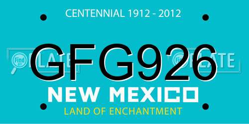 GFG926 New Mexico License Plate