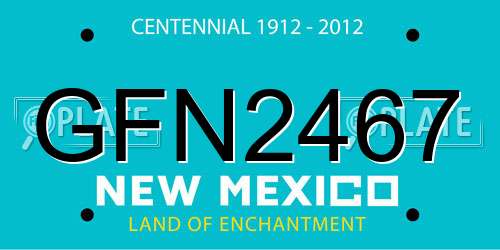 GFN2467 New Mexico License Plate