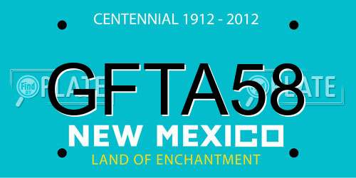 GFTA58 New Mexico License Plate