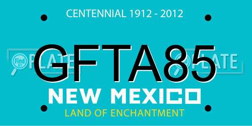 GFTA85 New Mexico License Plate