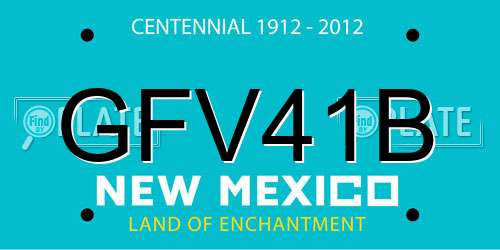 GFV41B New Mexico License Plate