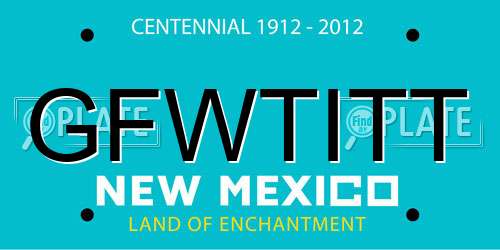 GFWTITT New Mexico License Plate