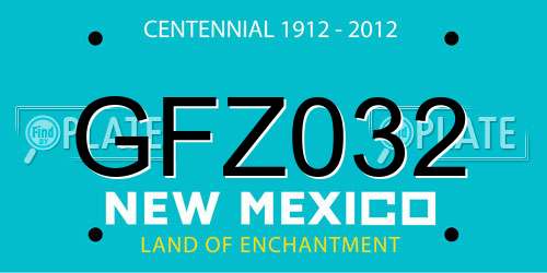 GFZ032 New Mexico License Plate