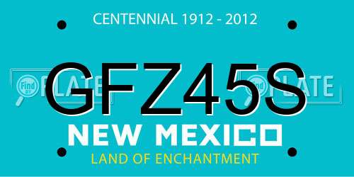 GFZ45S New Mexico License Plate