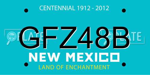 GFZ48B New Mexico License Plate