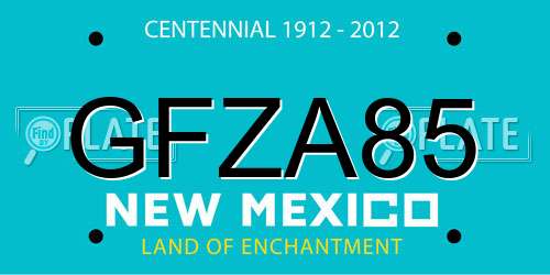 GFZA85 New Mexico License Plate