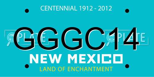 GGGC14 New Mexico License Plate