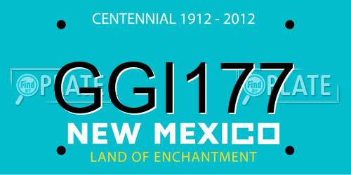 GGI177 New Mexico License Plate