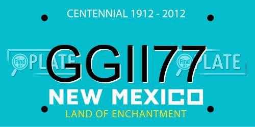 GGII77 New Mexico License Plate