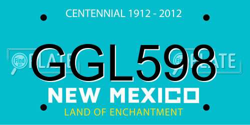 GGL598 New Mexico License Plate