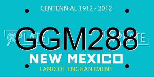GGM288 New Mexico License Plate