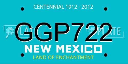 GGP722 New Mexico License Plate