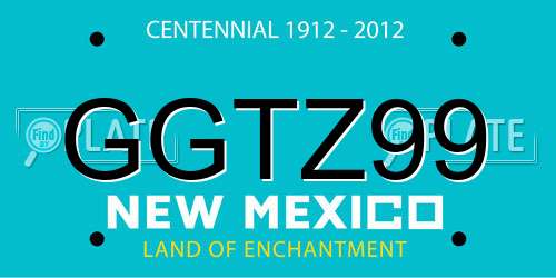 GGTZ99 New Mexico License Plate