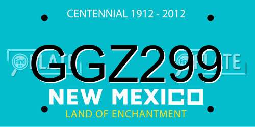 GGZ299 New Mexico License Plate