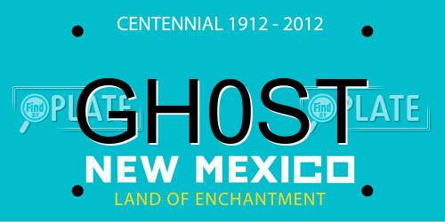 GH0ST New Mexico License Plate