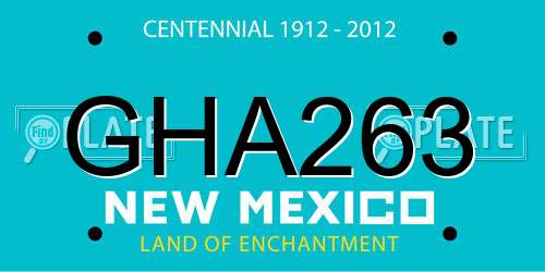 GHA263 New Mexico License Plate