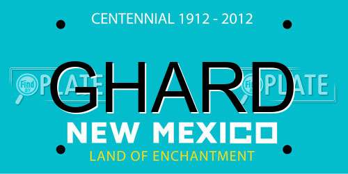 GHARD New Mexico License Plate