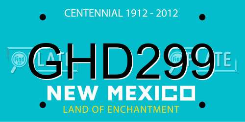 GHD299 New Mexico License Plate