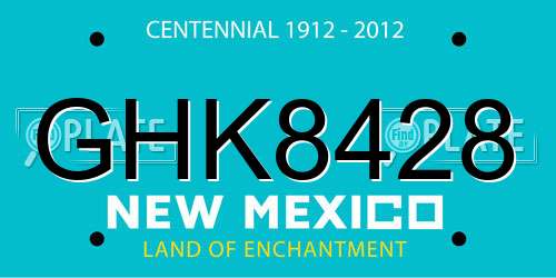 GHK8428 New Mexico License Plate