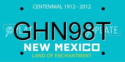 GHN98T New Mexico License Plate
