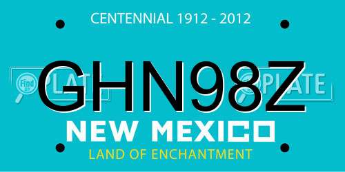 GHN98Z New Mexico License Plate