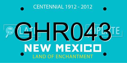 GHR043 New Mexico License Plate