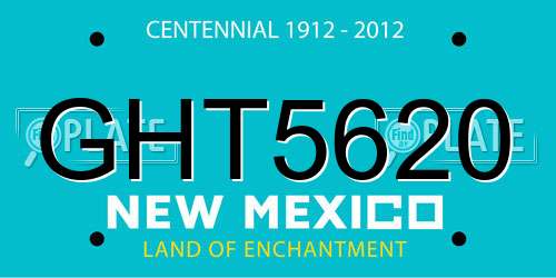 GHT5620 New Mexico License Plate