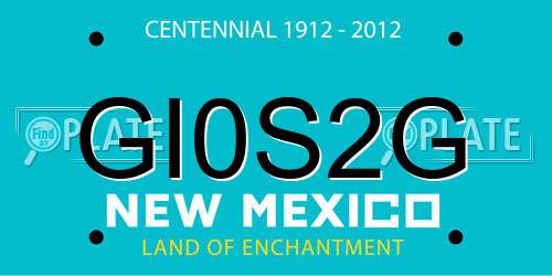 GI0S2G New Mexico License Plate