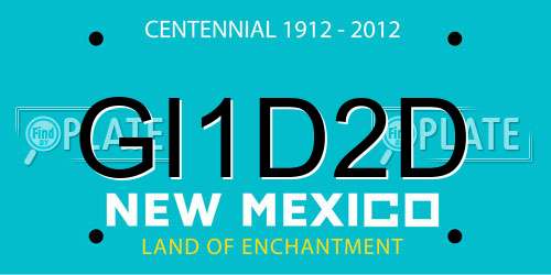 GI1D2D New Mexico License Plate