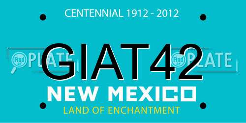 GIAT42 New Mexico License Plate