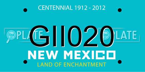 GII020 New Mexico License Plate