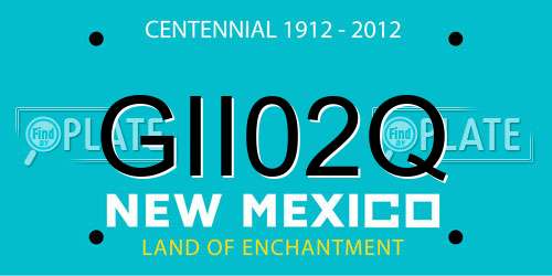 GII02Q New Mexico License Plate