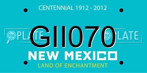 GII070 New Mexico License Plate