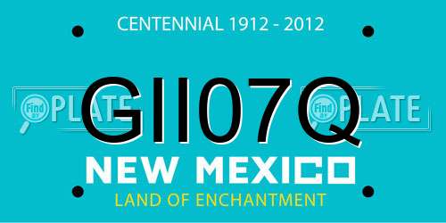 GII07Q New Mexico License Plate