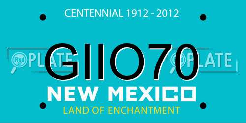 GIIO70 New Mexico License Plate