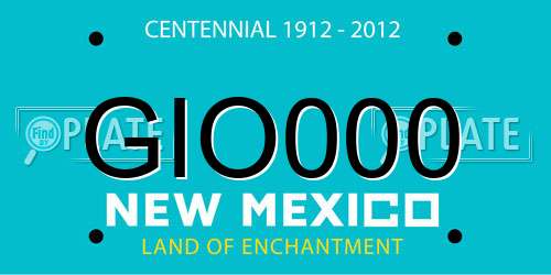 GIO000 New Mexico License Plate