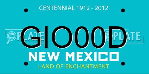 GIO00D New Mexico License Plate