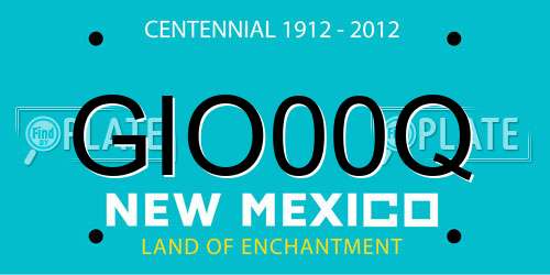 GIO00Q New Mexico License Plate