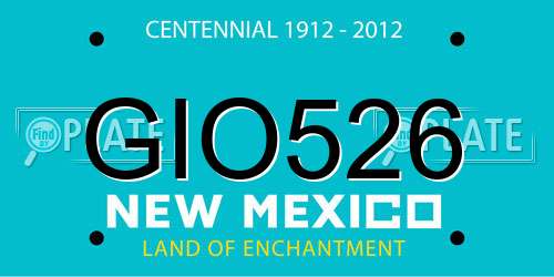 GIO526 New Mexico License Plate