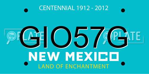 GIO57G New Mexico License Plate
