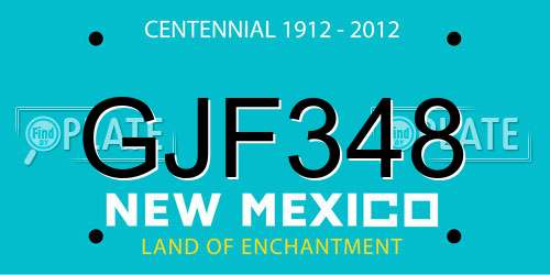 GJF348 New Mexico License Plate