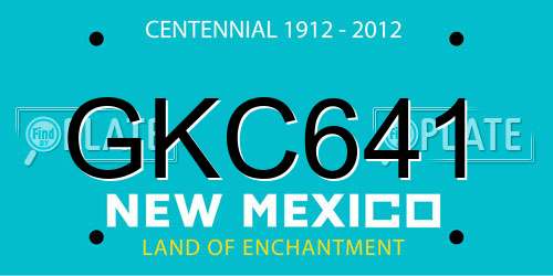 GKC641 New Mexico License Plate