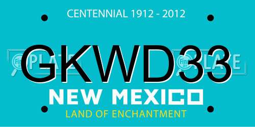 GKWD33 New Mexico License Plate