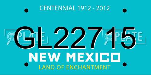 GL22715 New Mexico License Plate